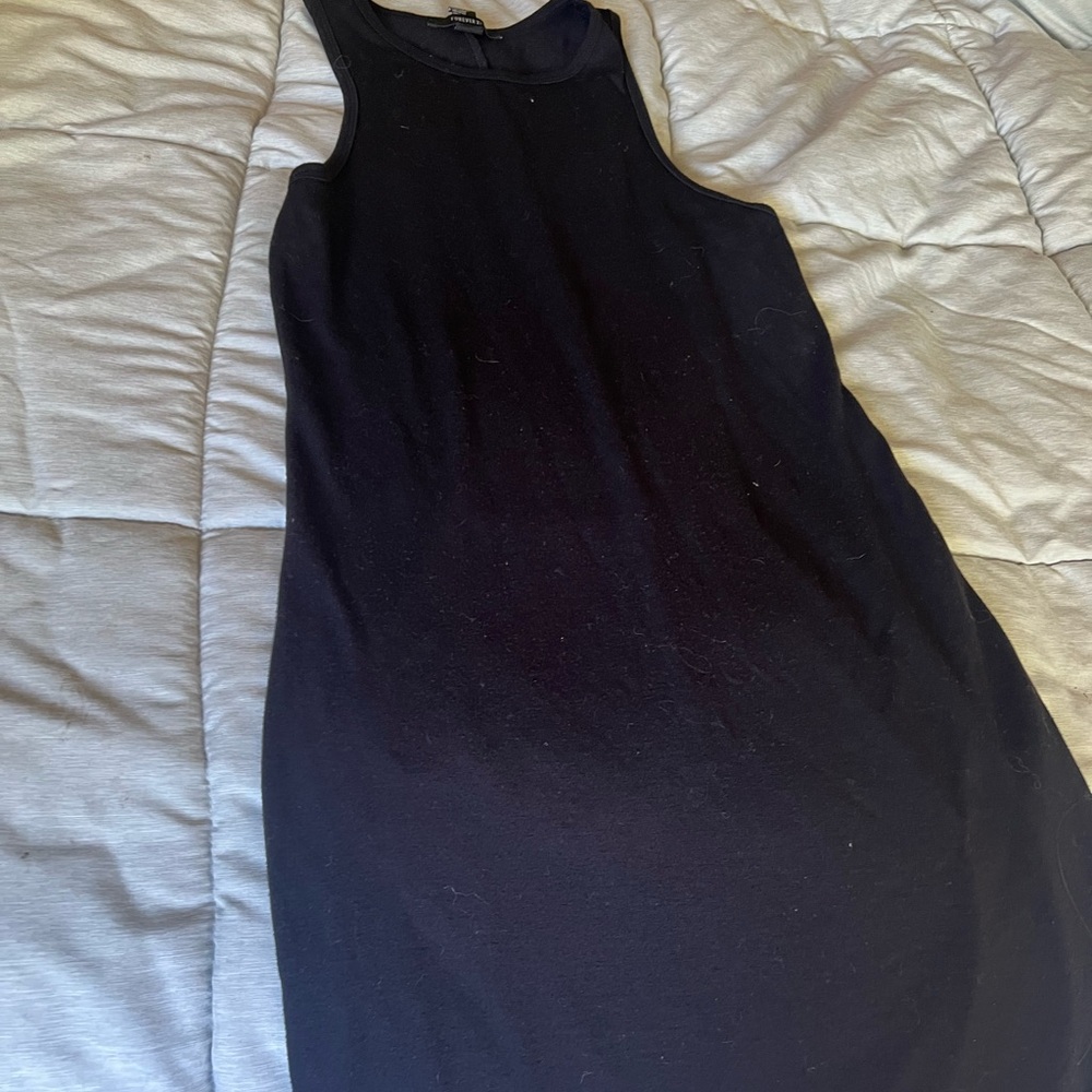 Plain black maxi dress
